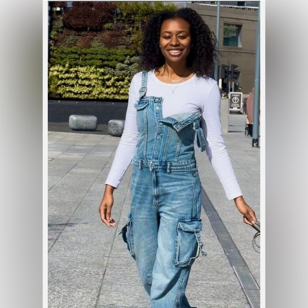 🩵TRF DENIM CARGO JUMPSUIT - Picture 2 of 10